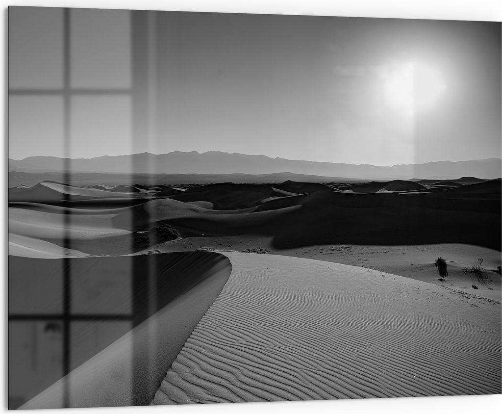 DEQORI Küchenrückwand Glas 80x60 cm 'Wüstenstille' Spritzschutz Bad Rückwand Küche