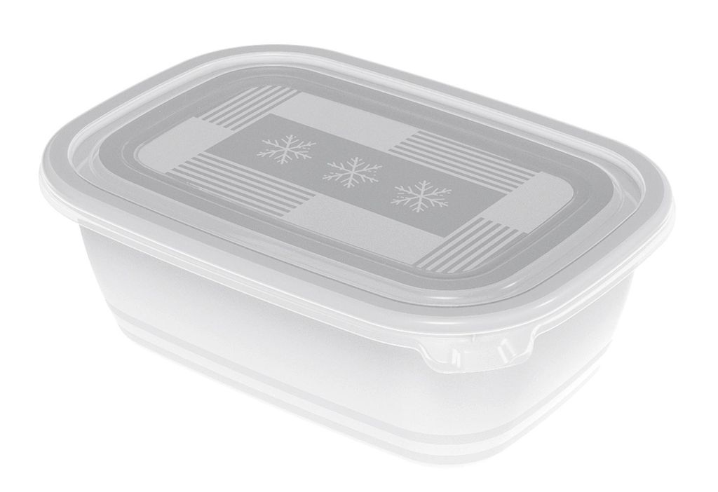 Rotho 1725800096, Set, Rechteckig, 1 l, Transparent, Weiß, Produktbild 