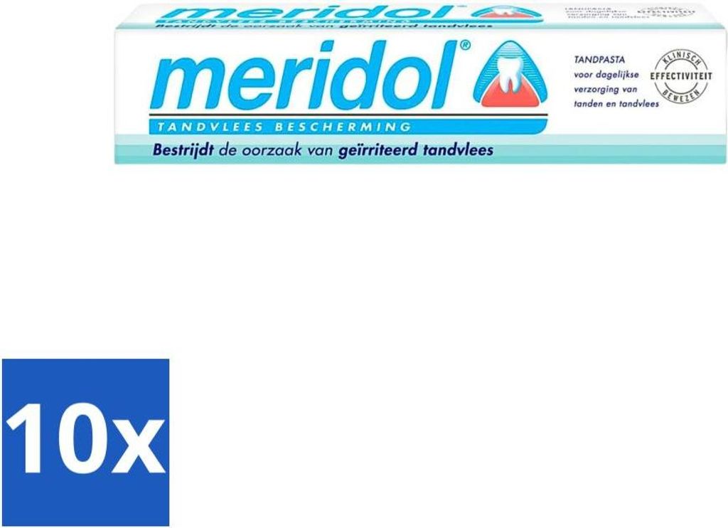 Meridol Zahnpasta Zahnfleischschutz 75 ml - Vorteilspack - 10 Stücke
