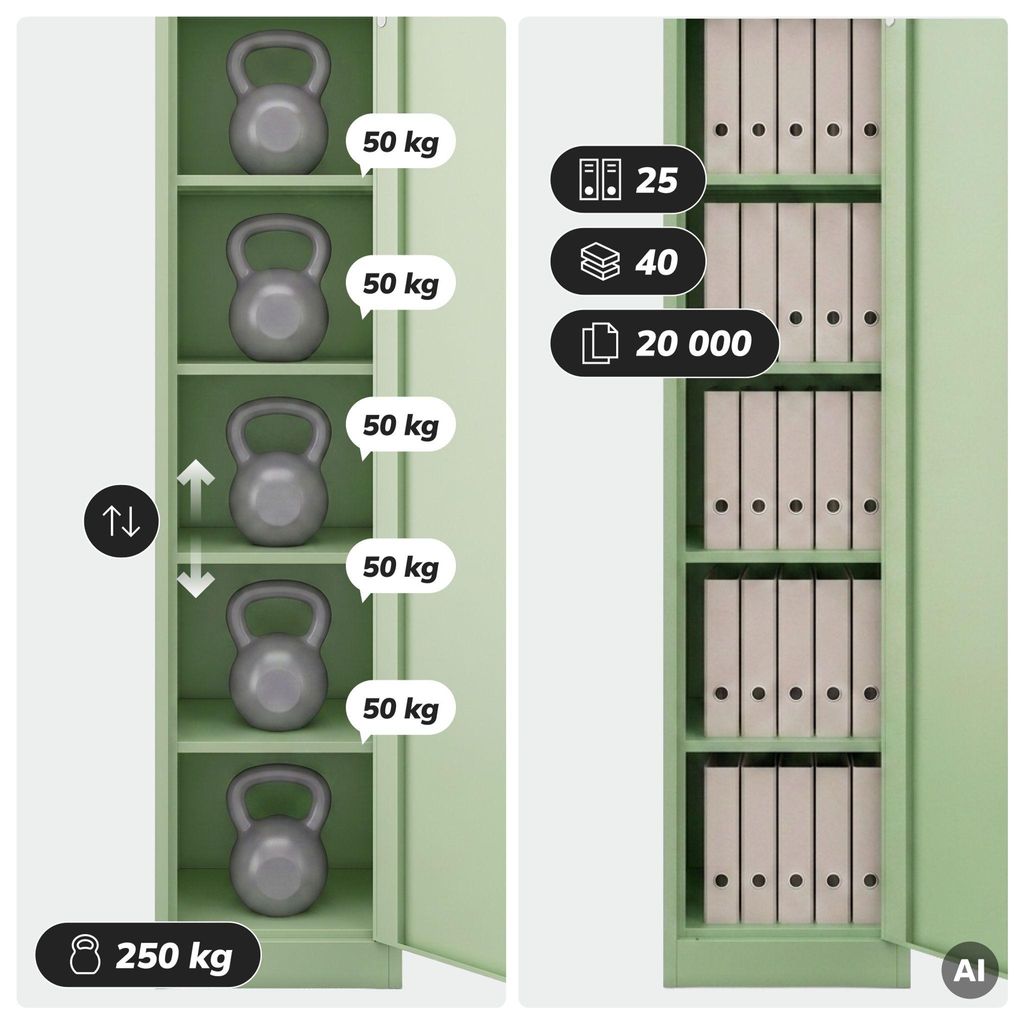 Büroschrank Aktenschrank Metallschrank Lagerschrank 4 Produktbild 