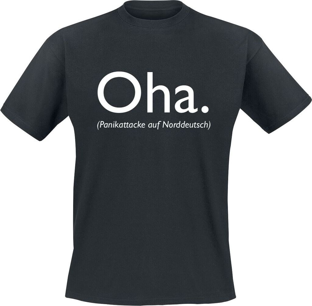 Sprüche T-Shirt Herren Oha. Panikattacke auf Norddeutsch schwarz 4XL