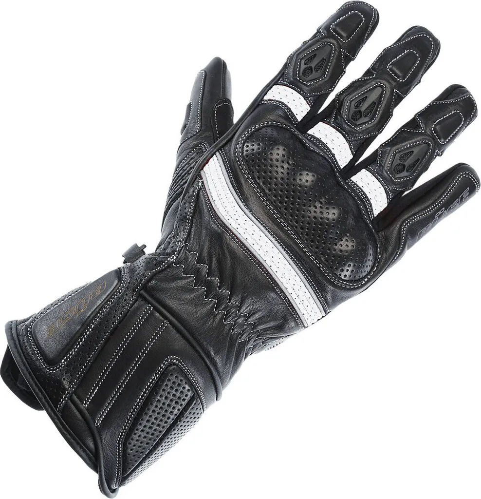 Gants Moto Femme Büse Pit Lane Pro Noir et Blanc Taille 6 Homologués