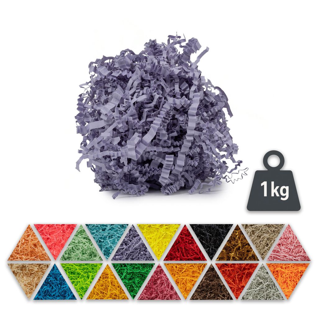 Lavendel Füllmaterial aus Papier 1kg – biologisch abbaubares Verpackungsmaterial, ideal als dekorative Füllung für Geschenkboxen & Geschenkkörbe