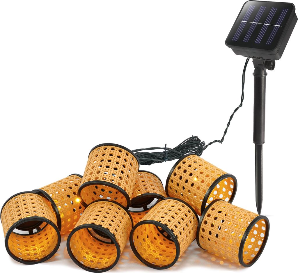 esotec Solar Deko-Lichterkette Samoa mit 8 Körbchen Produktbild 