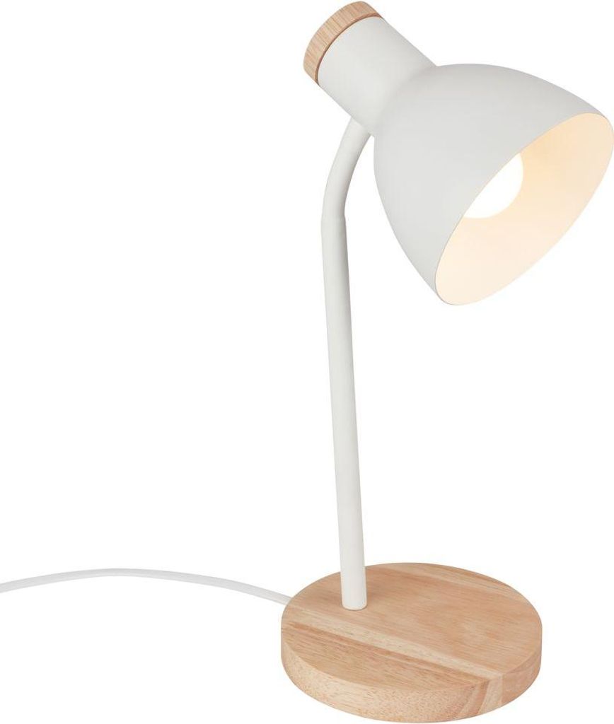Briloner PREP lampe de table design blanc bois Ø14 cm 39.5 Image du produit 