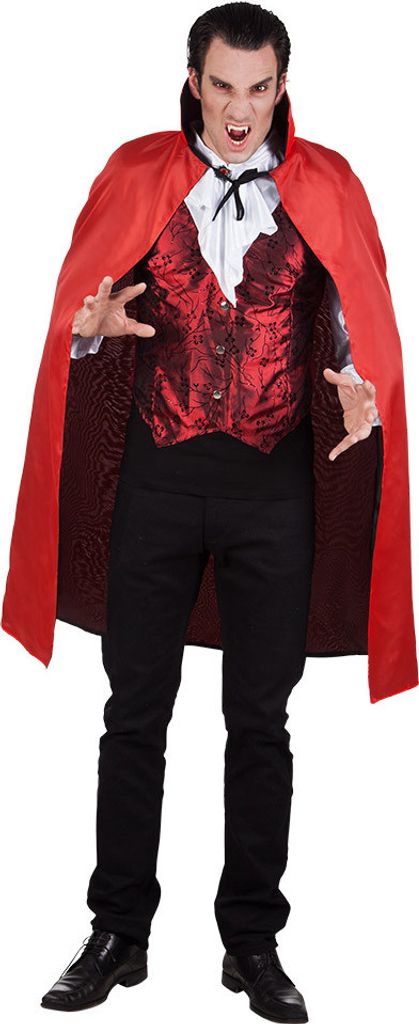 Cape Bloodlust Teufel Wende Umhang rot schwarz Karneval Produktbild 