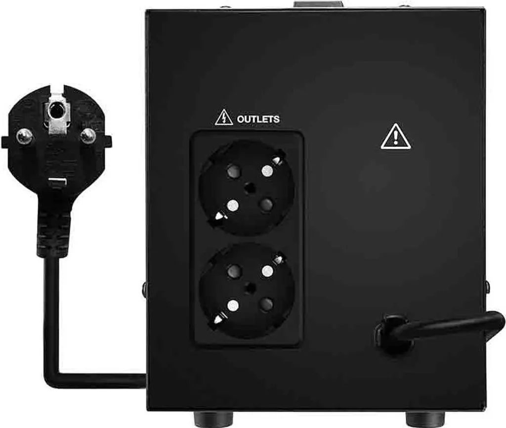 Régulateur Tecnoware Power Reg 2000VA avec 2 Sorties AC et Design Noir