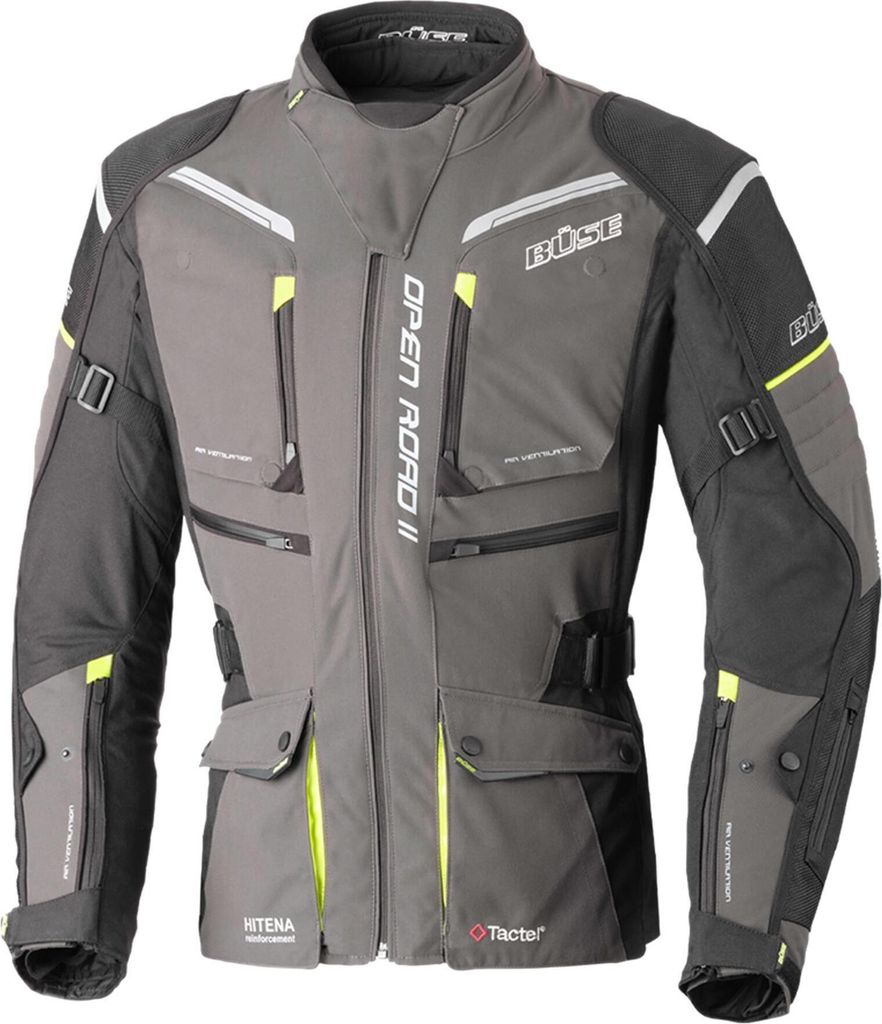 Büse Open Road II Motorrad Textiljacke Farbe: Dunkelgrau, Produktbild 