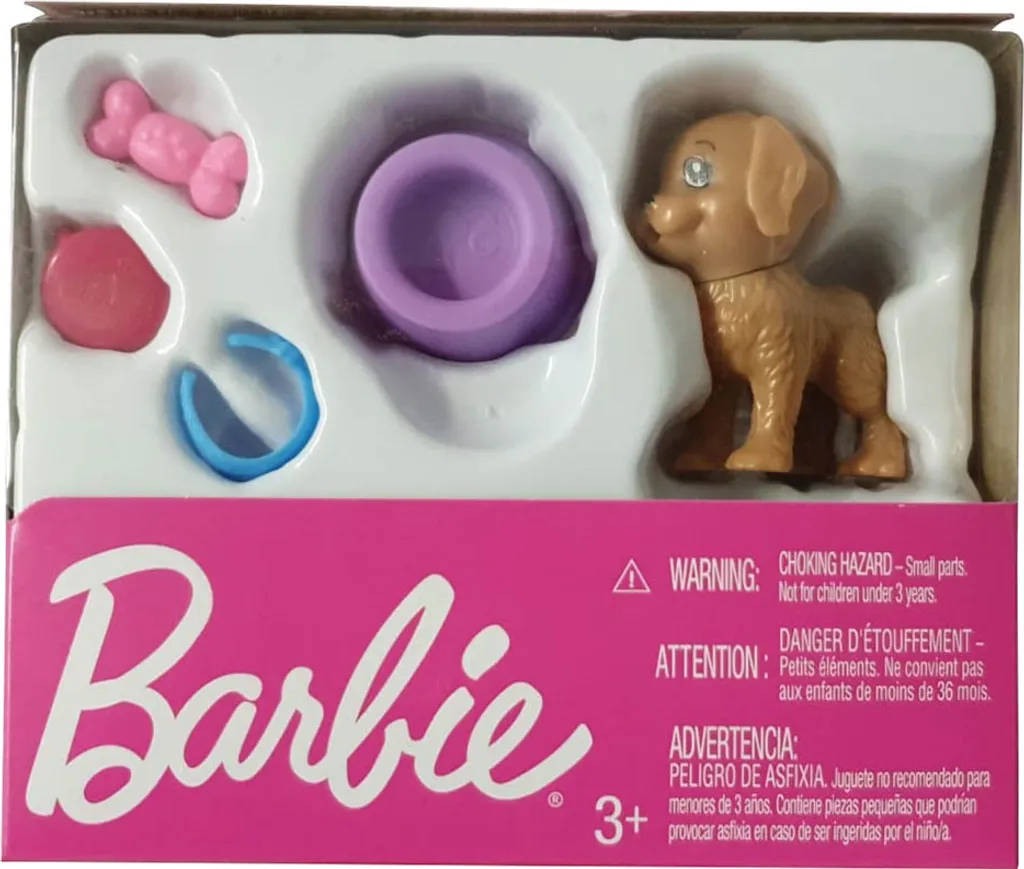 Set d'accessoires Barbie FHY70 thématique chiots avec détails réalistes