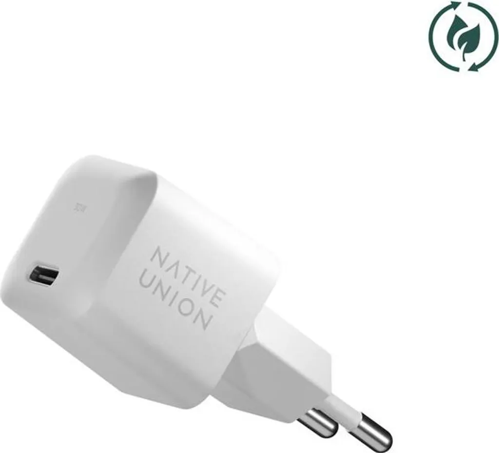Native Union GaN 30W Bianco Eco-Friendly - Caricatore USB-C