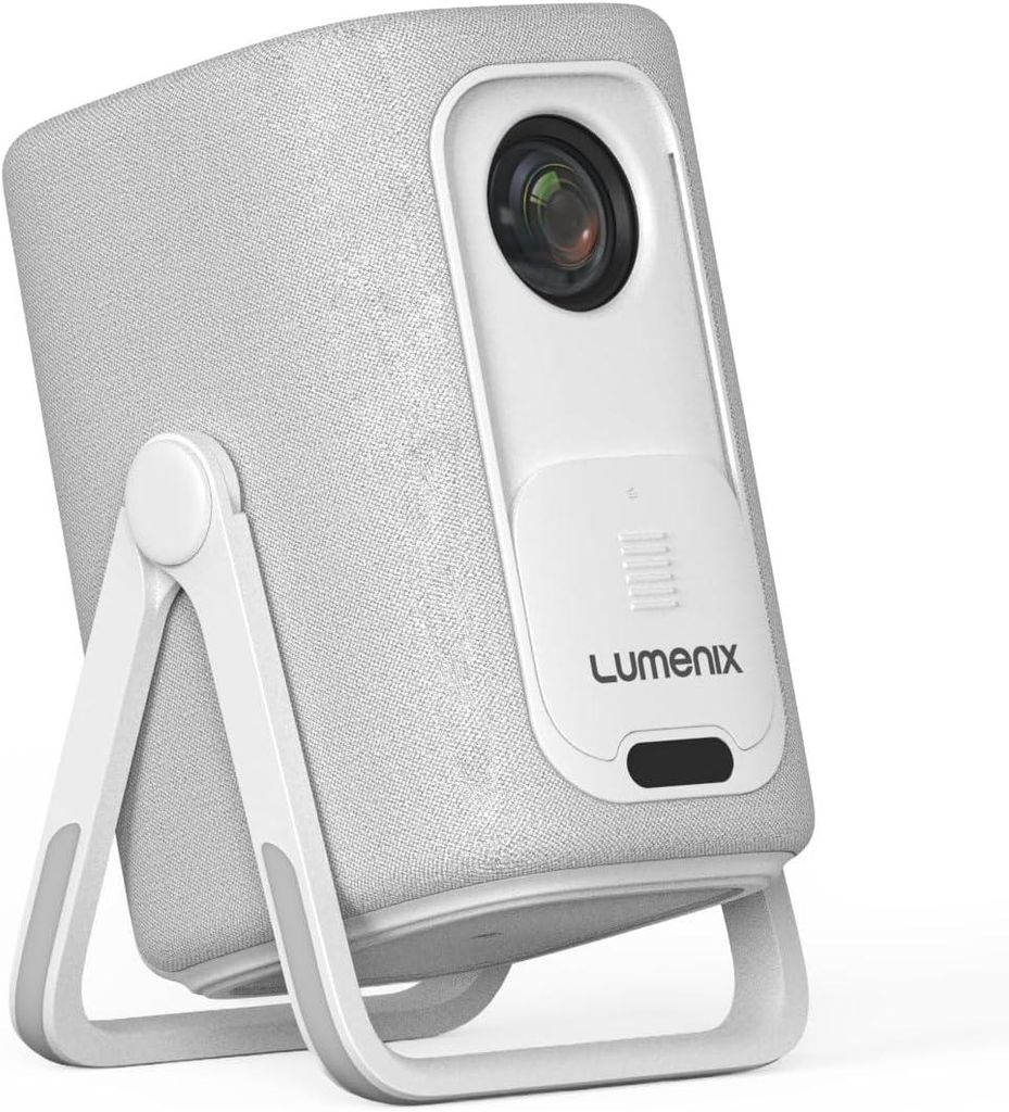 Lumenix AIR Mini-Beamer, 500 ANSI, Full HD 1080p, Netflix, Dolby Audio, Weiß