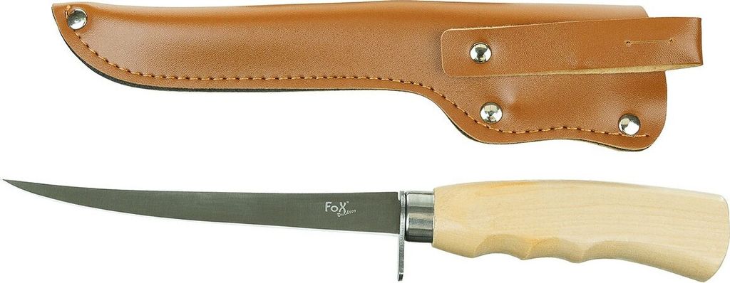 Couteau à fileter Fox Outdoor, Classic, manche en bouleau, Image du produit 