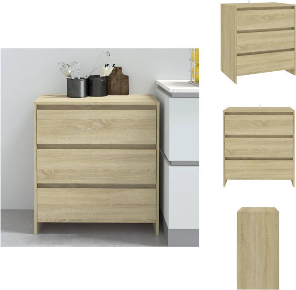 vidaXL Sideboard Sonoma-Eiche 70x41x75 cm Holzwerkstoff - Sideboards