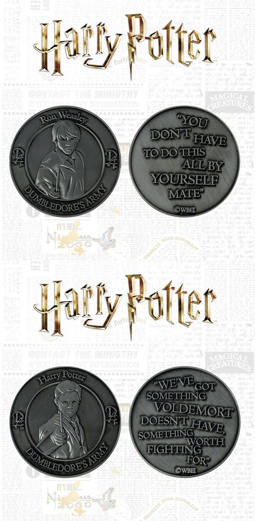 FaNaTtik Harry Potter Sammelmünzen Doppelpack Dumbledore's Army: Harry & Ron Limited Edition FNTK-THG-HP06