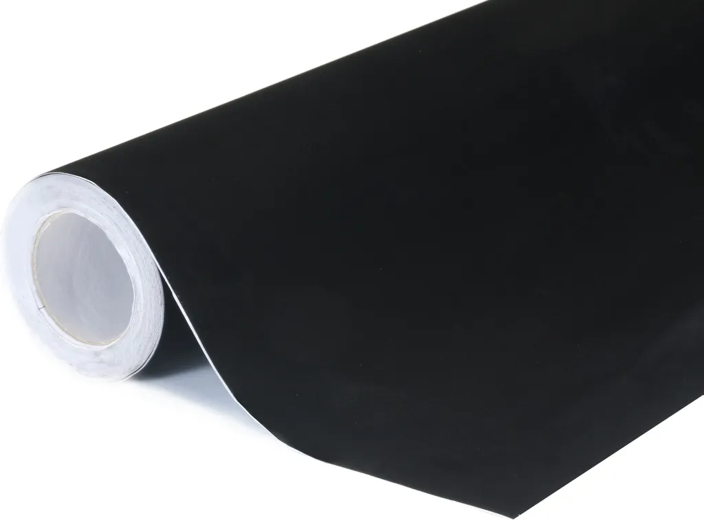 Film covering thermoformable velours noir wrapfolie texture mate 2m