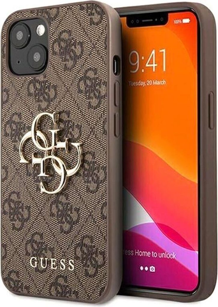 Guess GUHCP13M4GMGBR Apple iPhone 13 hnědé pevné pouzdro 4G Obrázek produktu