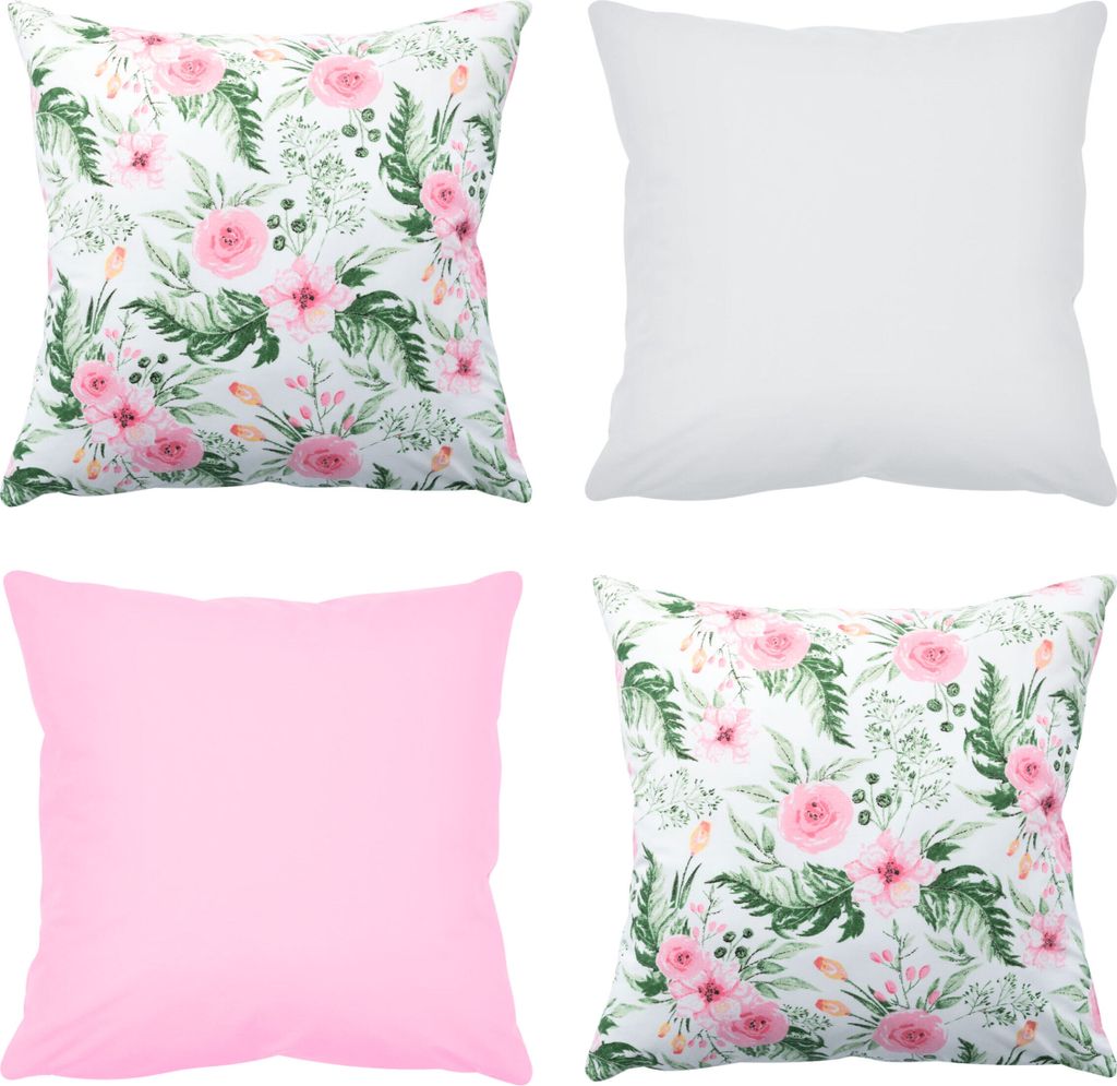 Amilian 4er Set, 40x40 cm 16x16 inch, Dekoratives Kissen, Dekokissen mit Füllung mit Kissenbezug, Sofakissen für Wohnzimmer Kinder Deko