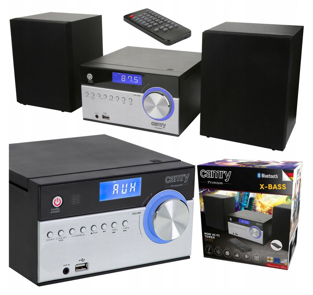 Camry CR 1173 Mini system stereo HiFi CD USB AUX Bluetooth Zdjęcie produktu 