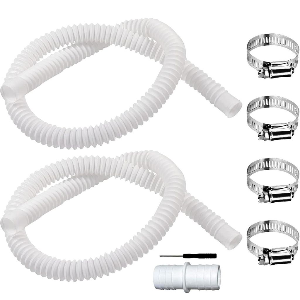 2× Poolschlauch 32mm, 150cm Schwimmbadschlauch Set mit 4 Produktbild 