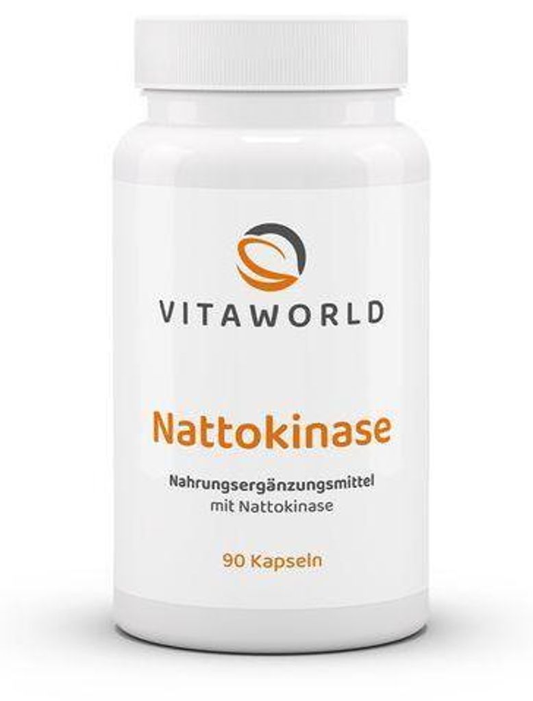 Vitaworld Nattokinase | 90 Kapseln | 2000 FU | Magensaftresistente DRCAPS | aus fermentierten Sojabohnen | vegan