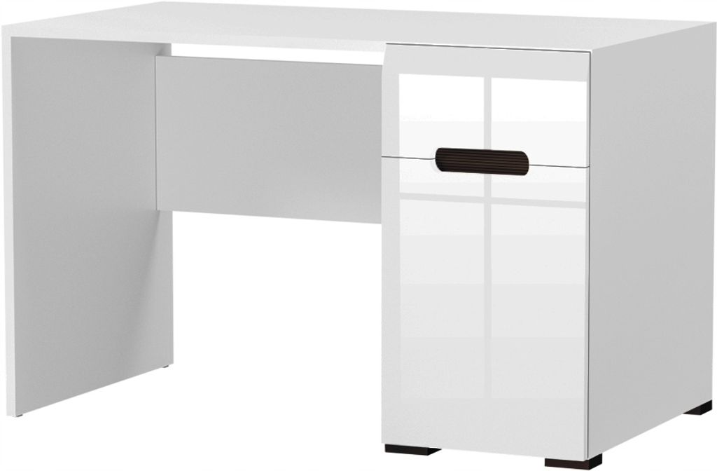 Schrank PREMIUM Schule Computer Schreibtisch rechts 120 cm weiß Schublade SYDNEY