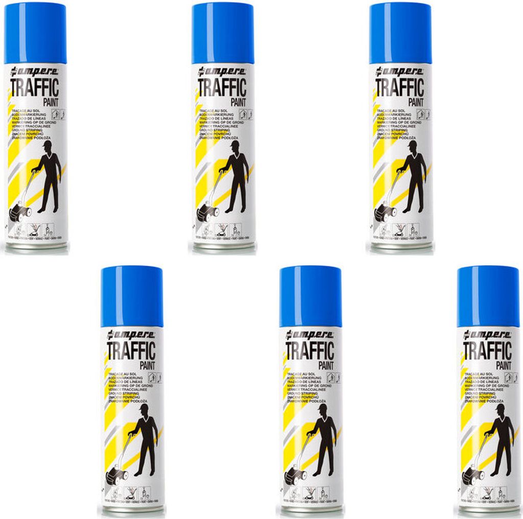 Traffic Paint Bodenmarkierungsfarbe Spraydosen für Markierwagen(blau,6)