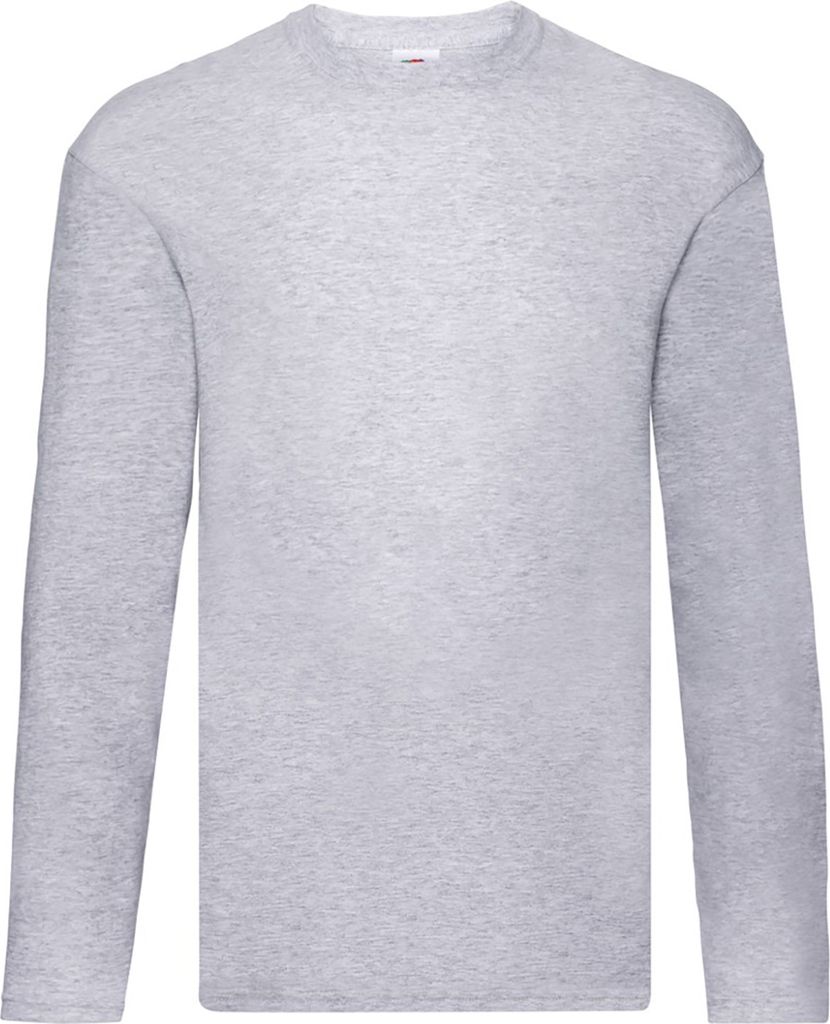 Fruit of the Loom - "Iconic 150 Classic" T-Shirt für Herren Langärmlig BC4738 (XL) (Grau meliert)