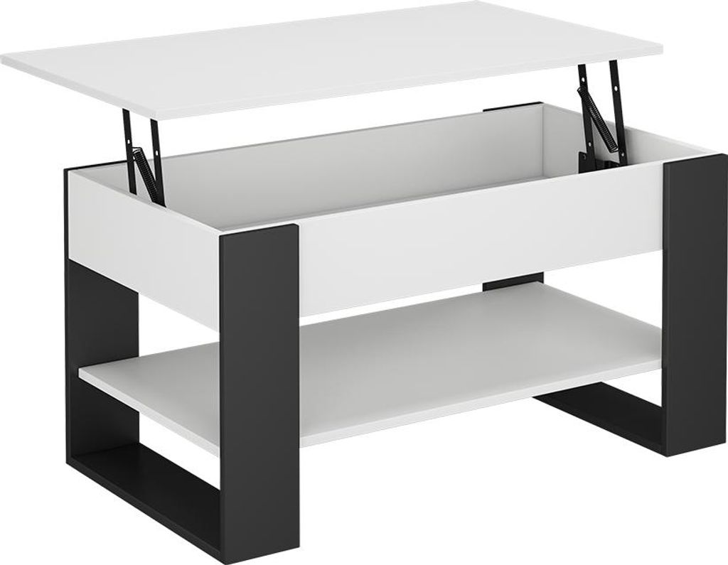 Stolik kawowy Vicco Lifto Biały/antracyt 92 x 51 cm z Zdjęcie produktu 