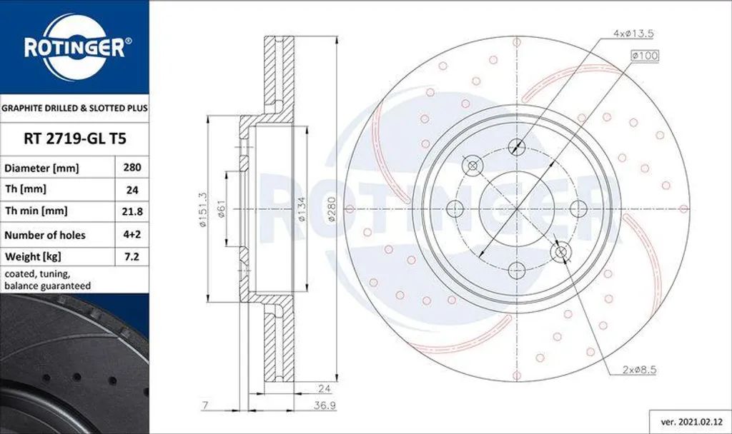 Disque de frein anticorrosion de haute précision pour Scenic OE