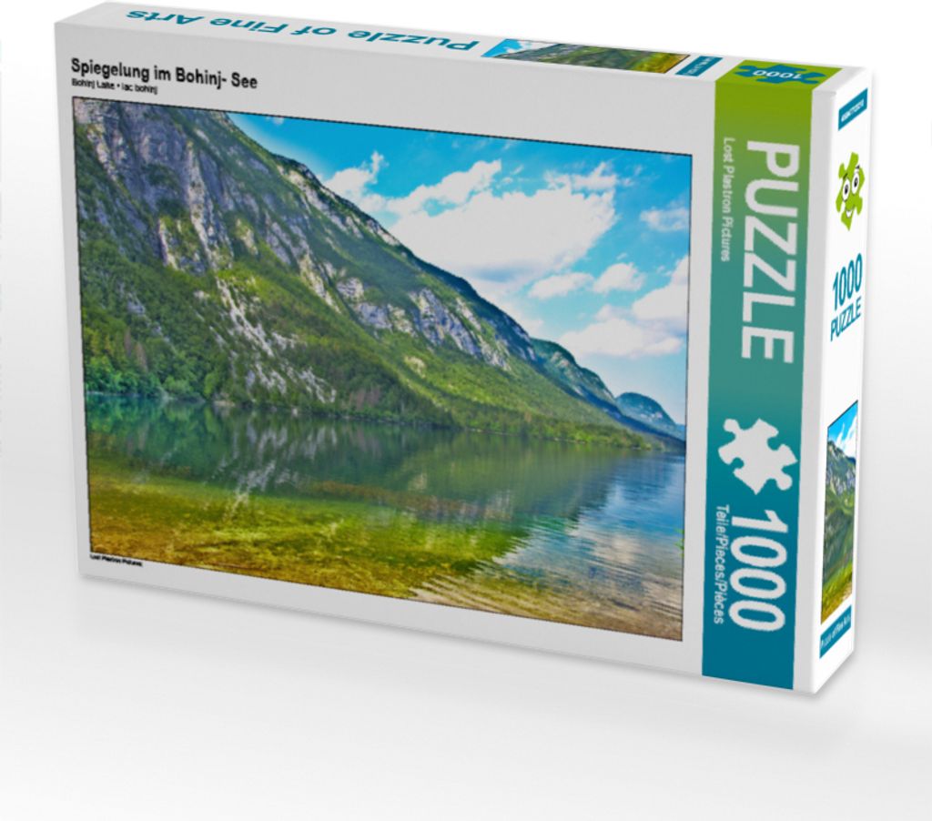 CALVENDO Puzzle Spiegelung im Bohinj- See | 1000 Teile Lege-Größe 64x48cm Foto-Puzzle für glückliche Stunden