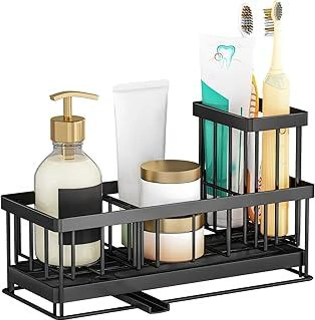 Organizer Lavello Acciaio Nero: Porta Spugna con Supporto per Cucina