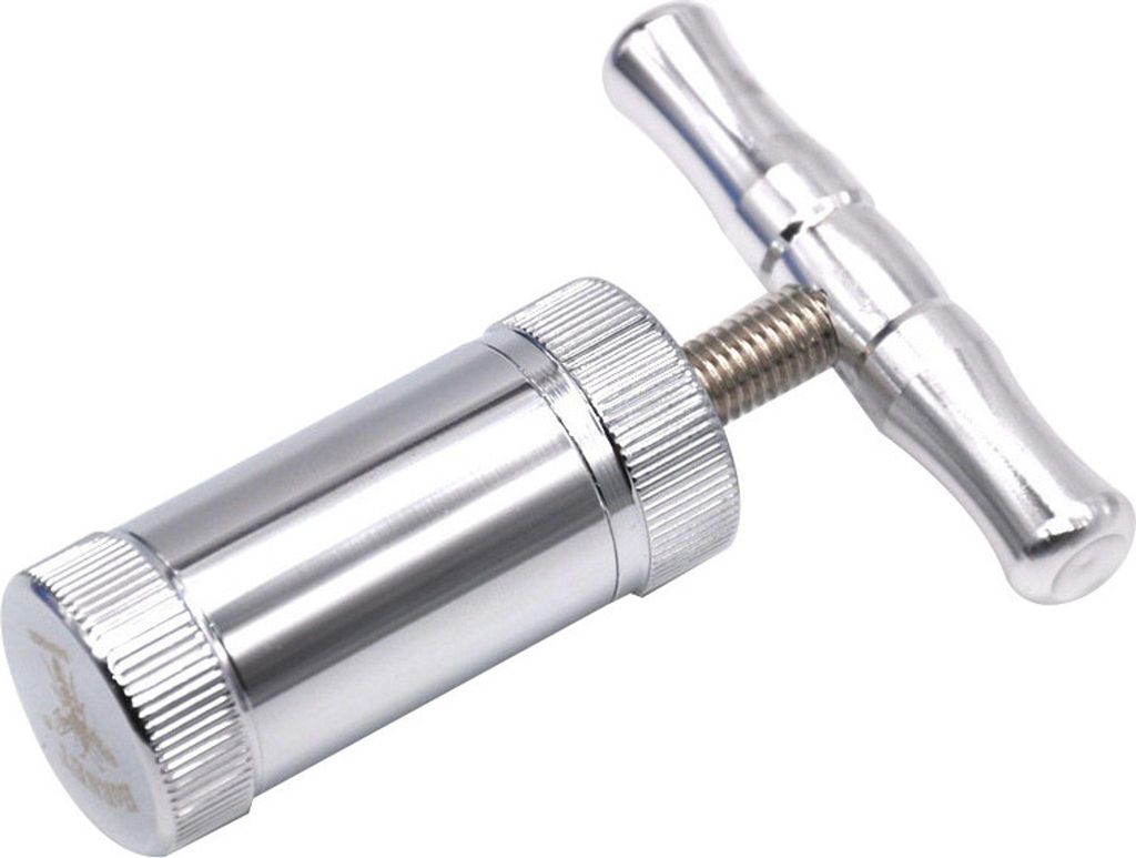 Pollenpresswerkzeug, Edelstahl T Pollenpresswerkzeug, tragbarer Einhand-Pollenkompressor,Silber