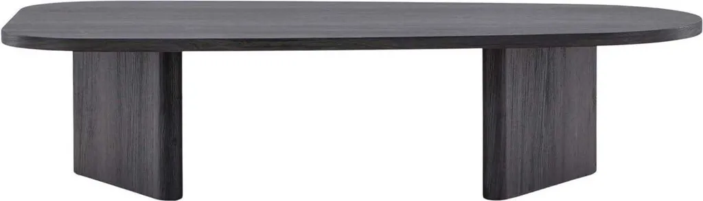 Table basse Grönvik noire en métal robuste avec plateau large 80cm