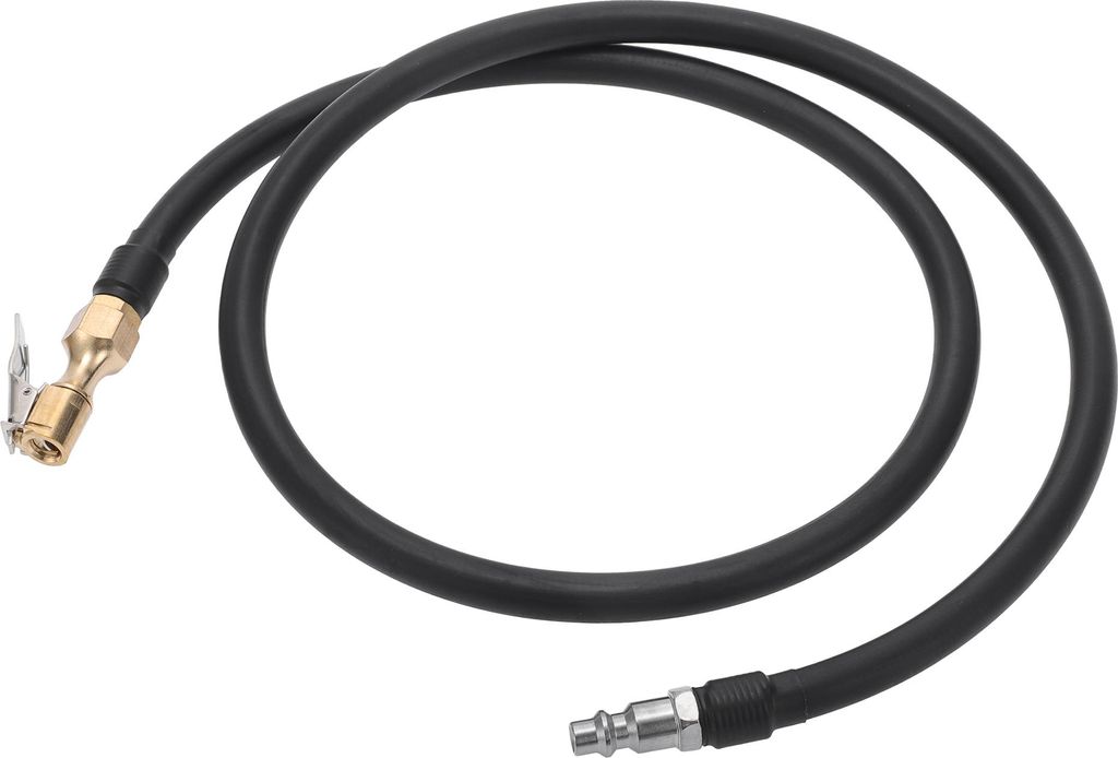 Reifenfüller-Verlängerungsschlauch 115cm 12,5mm OD für Auto Motorrad Fahrrad Luftpumpe Verlängerungsschlauch Adapter Reifenventil Gummi Schwarz...