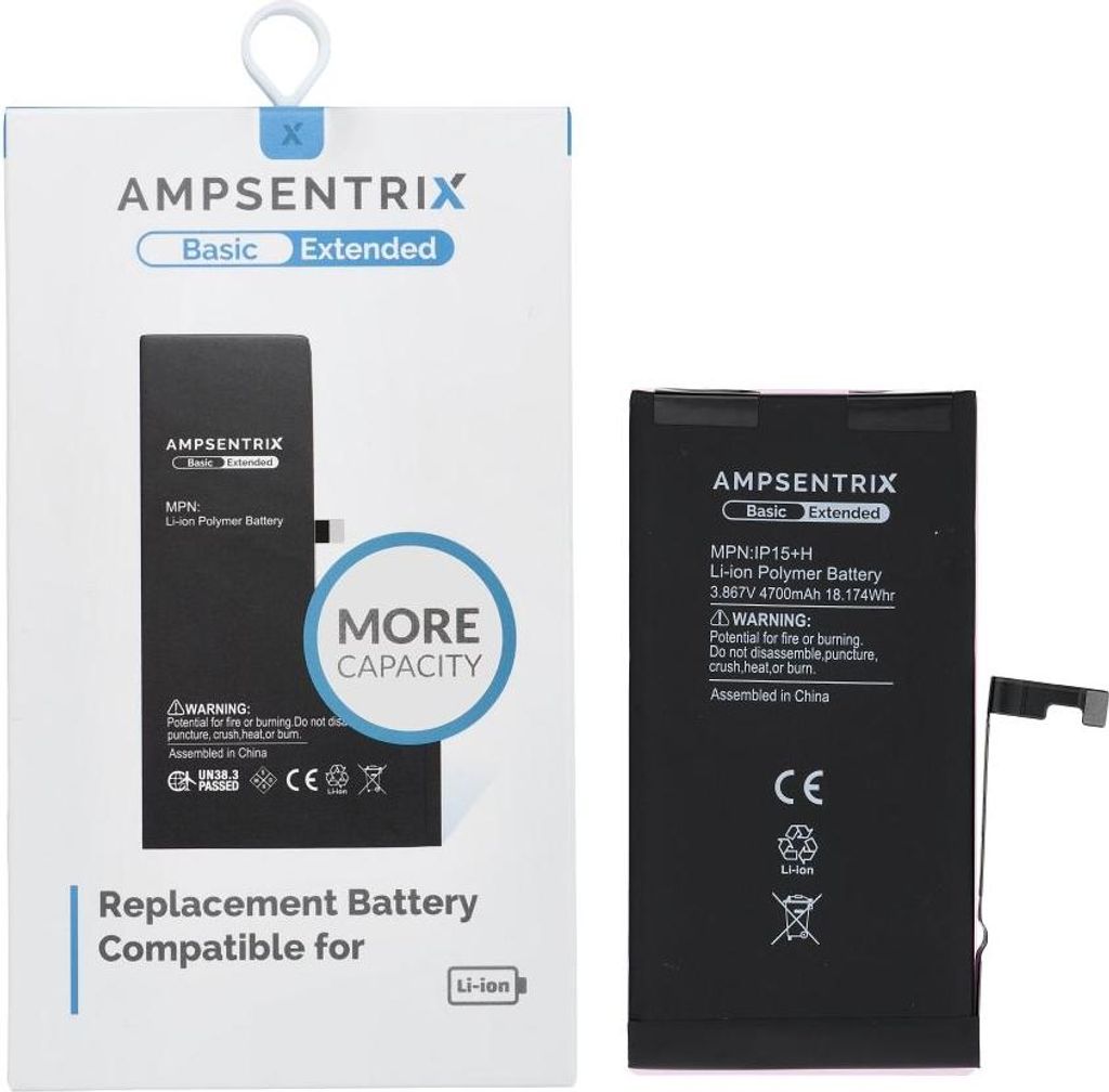 AmpSentrix Basic batéria vhodná pre iPhone 15 Plus (vysoká Obrázok produktu 