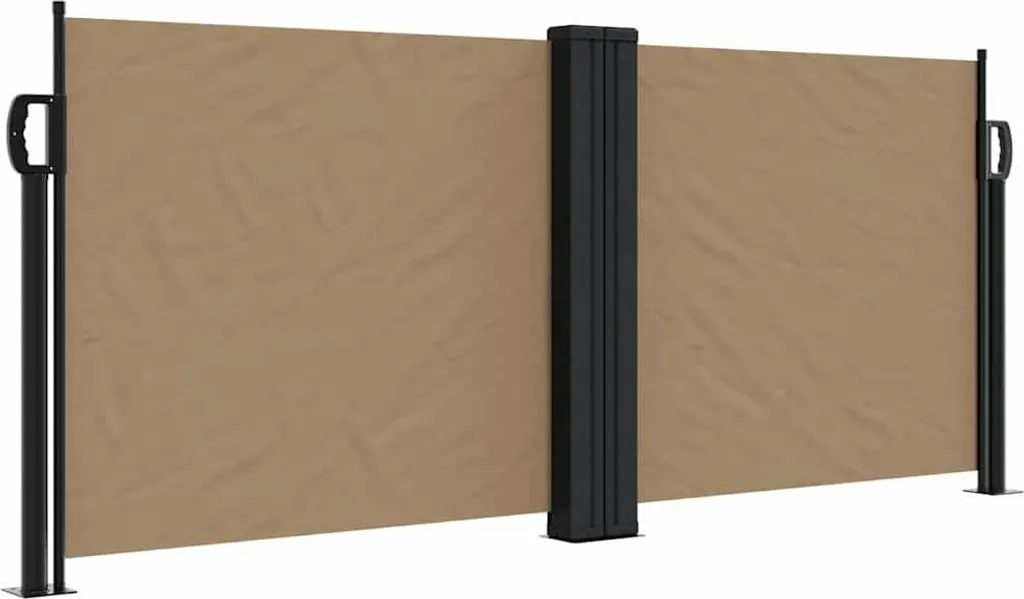 vidaXL Tenda laterale estensibile Taupe 100x600 cm