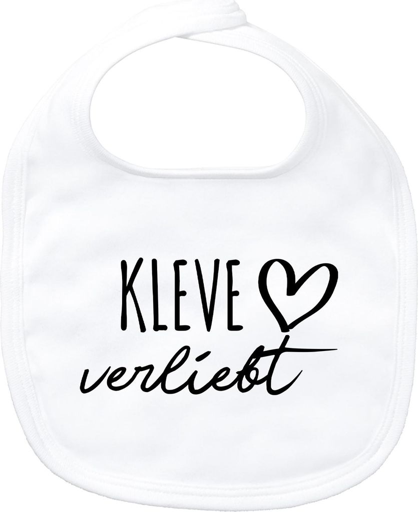 Huuraa Baby Lätzchen Kleve verliebt White Klettverschluss Baumwolle Latz Geschenkidee