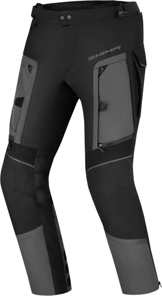 SHIMA Hero 2.0 wasserdichte Motorrad Textilhose, schwarz/grau, 2XL
