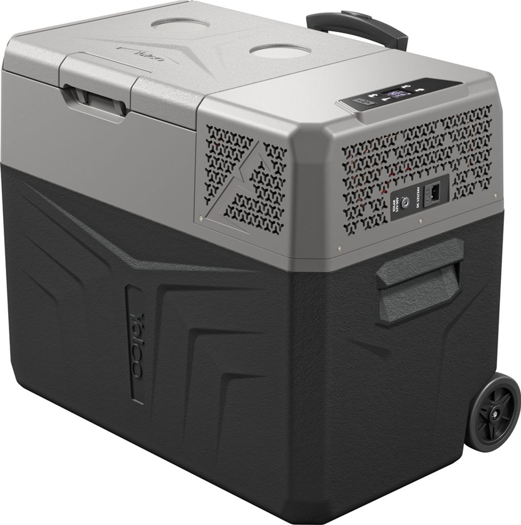 YOLCO BCX40 Grey Kompressor Kühlbox 40L – Auto & Camping Kühlschrank mit App-Steuerung, 12/24V & 230V