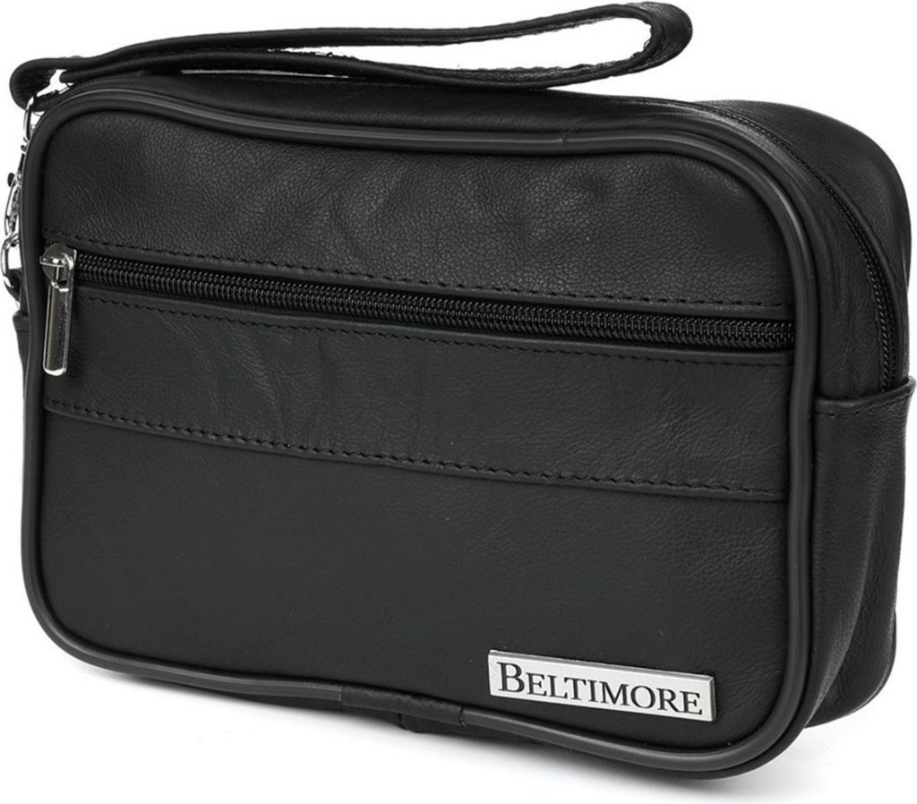 Herren Lederhandtasche für Dokumente, Premium Kosmetiktasche, Beltimore