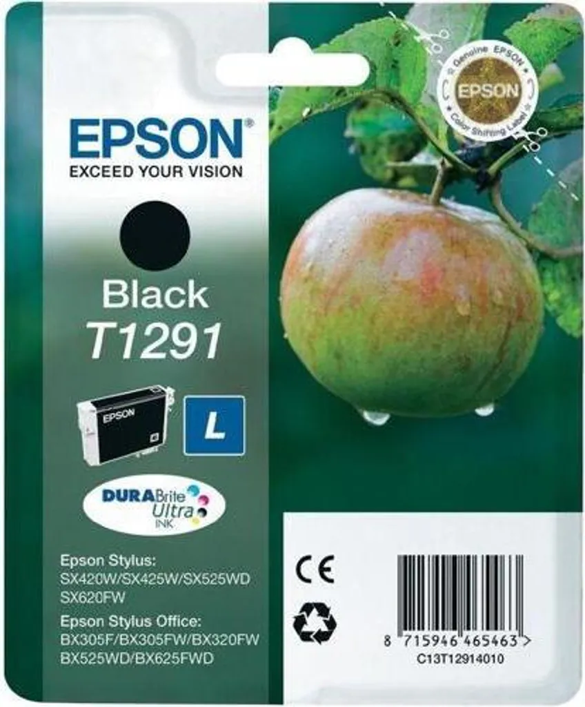 Epson T1291 Nero Apple DURABrite Ultra - Cartuccia Originale Alta Resa