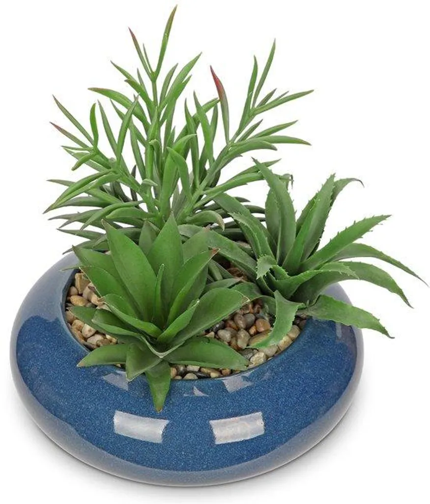 Plante artificielle 18cm sans entretien en pot céramique déco sans soucis