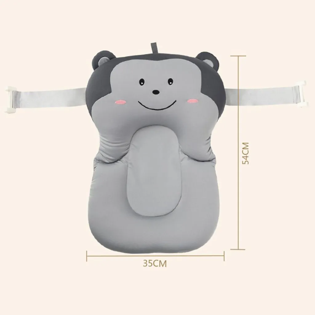 Bain de bébé sans glissade : tapis flottant gris antidérapant sécurisé - 4