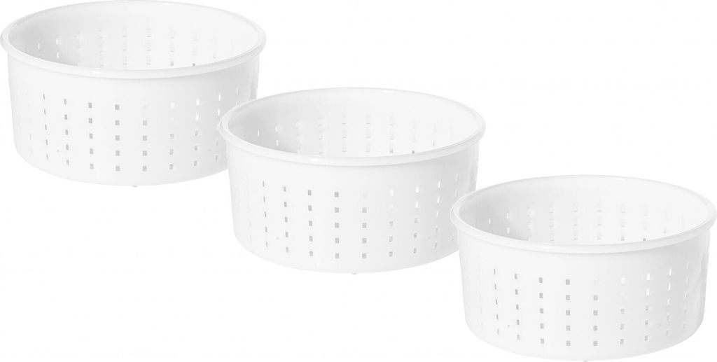 3 x Käseform 15x7.2cm - 1.2kg Caciotta, Käse Form, Kaseform, Kase Form, Käse Formen, Käseformen