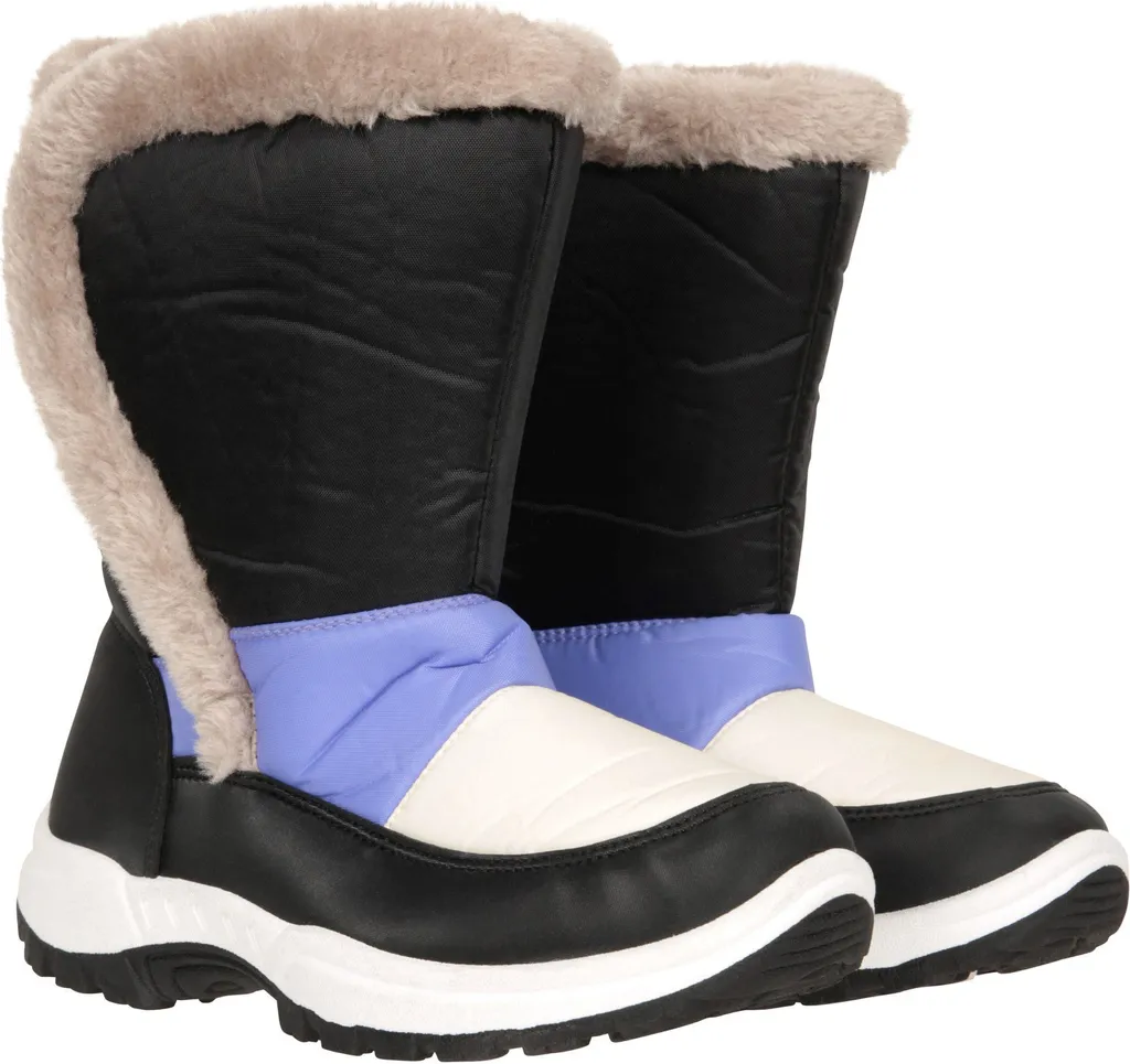 Bottes de Neige Enfant Anti-Glisse et Imperméables Caribou Violet 30,5