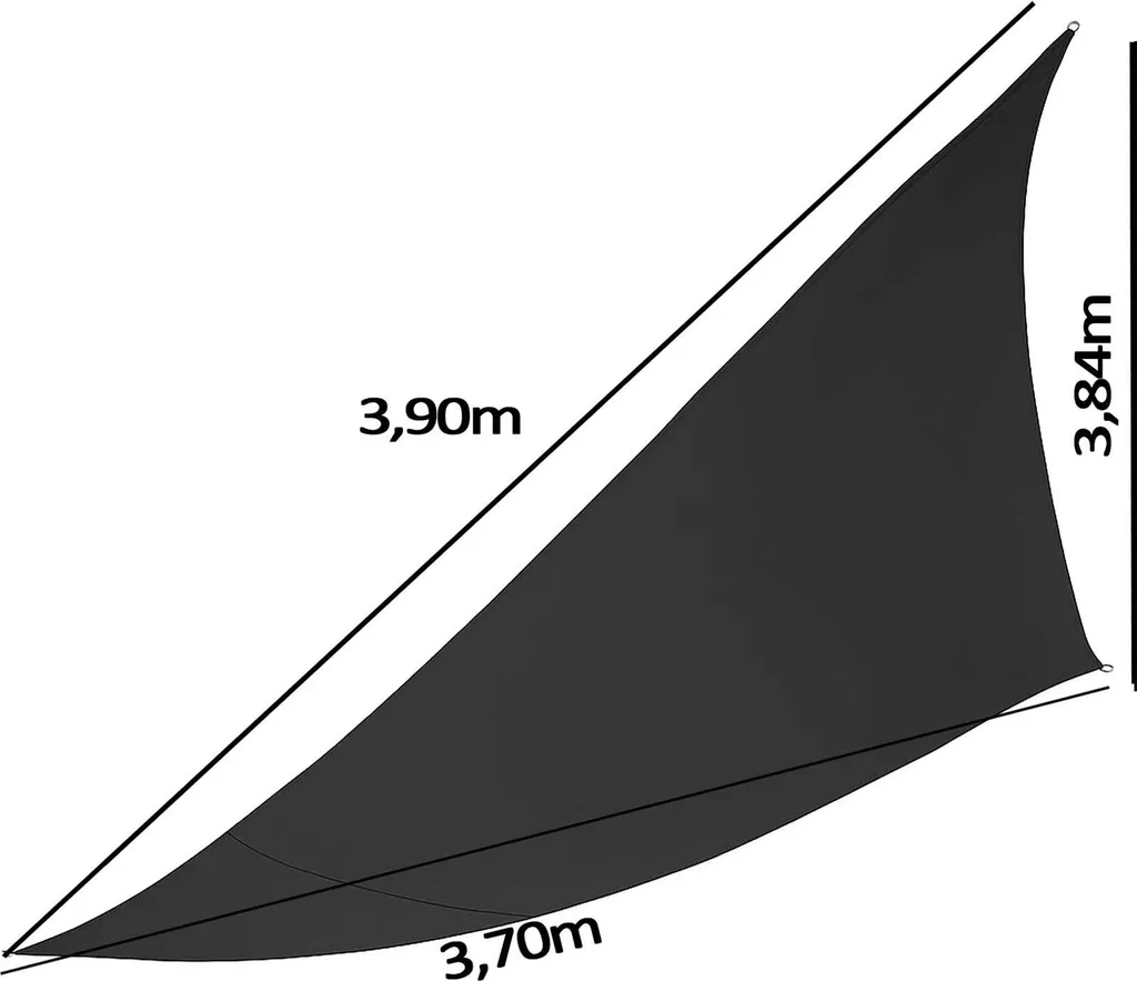 Voile d'ombrage pour camping et balcon gris anthracite imperméable BURI