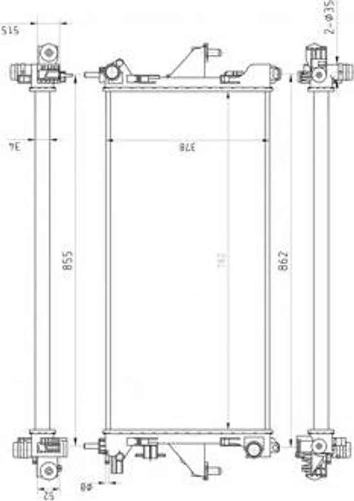 Radiateur de refroidissement moteur compatible Citroën Jumper et Boxer