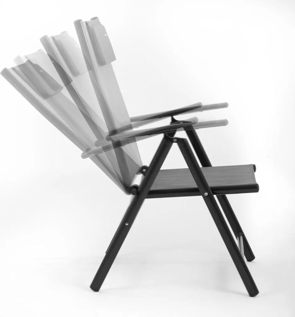 Ensemble repas de jardin avec table et 6 chaises réglables POSITANO
