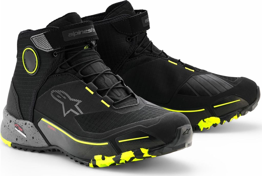 Alpinestars CR-X Drystar Motorradschuhe, schwarz/grau/gelb, 8 (40.5)