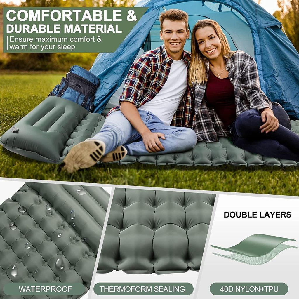 Camping Isomatte, mit Fußpresse Pumpe, Selbstaufblasend, Produktbild 3